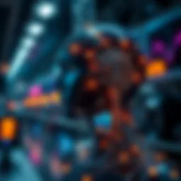 Conceptual representation of AI and blockchain integration