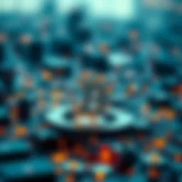 Futuristic representation of blockchain technology