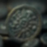 An ancient coin showcasing intricate designs