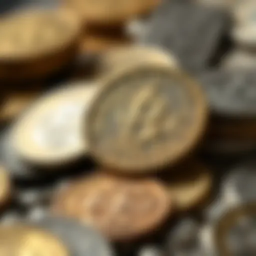 Ancient coins showcasing historical significance