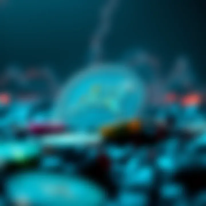 Futuristic depiction of digital assets and AR coin evolution