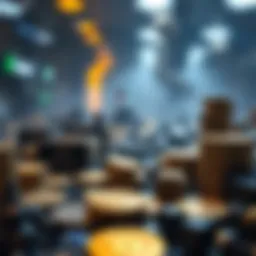 A conceptual depiction of digital assets in a decentralized finance ecosystem