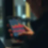 User analyzing cryptocurrency trends