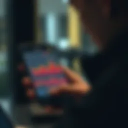 User analyzing cryptocurrency trends