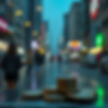 Economic and Social Changes Driven by Cryptocurrency A conceptual image illustrating the economic and social impacts of cryptocurrency