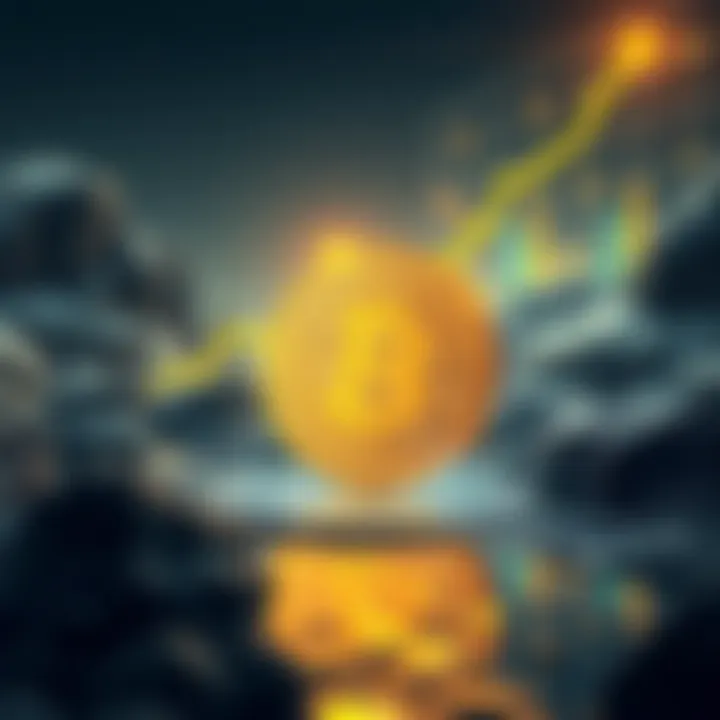 A futuristic representation of Bitcoin's potential growth