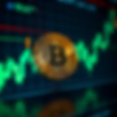 Dynamic Bitcoin price chart showing fluctuations