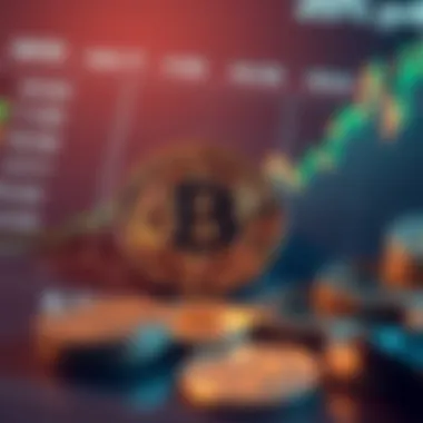 A comparative chart of Bitcoin and other cryptocurrencies in terms of market cap