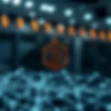 Visual representation of blockchain network architecture