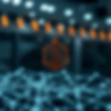 Visual representation of blockchain network architecture