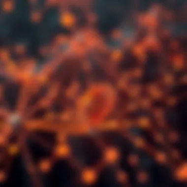 Data Transfer in Blockchain Illustration of data transfer in a blockchain network