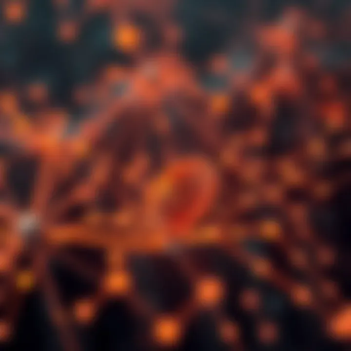 Data Transfer in Blockchain Illustration of data transfer in a blockchain network