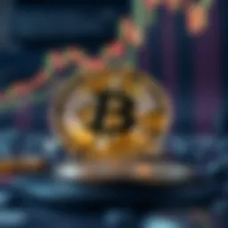 Visual representation of blockchain technology in finance