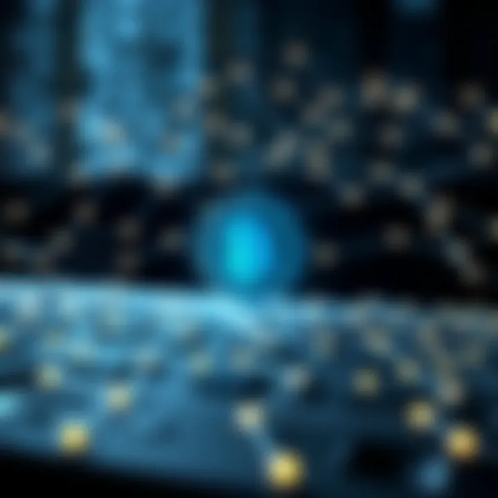 Dynamic blockchain network illustration