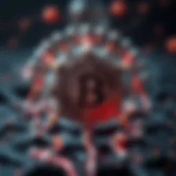 Visual representation of blockchain technology structure