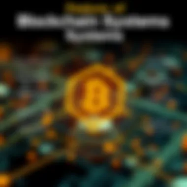 Features of Blockchain Systems Infographic showcasing the features of blockchain systems