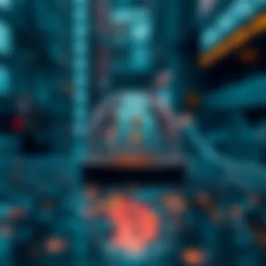 Conceptual representation of blockchain technology