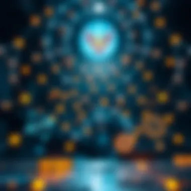 Blockchain Networks Interaction Visual representation of blockchain networks interacting through CCIP