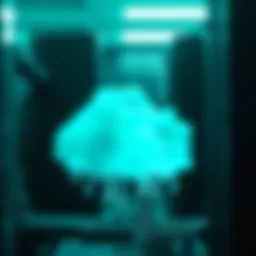 Conceptual representation of cloud mining technology