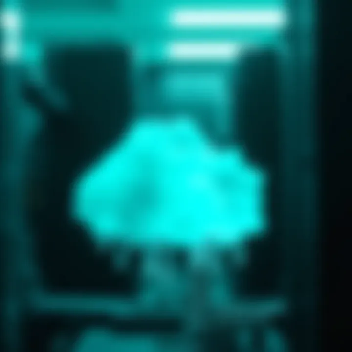 Conceptual representation of cloud mining technology