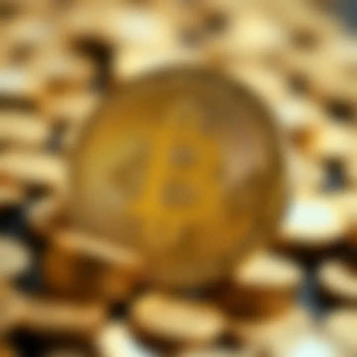 Illustration explaining the concept of cryptocurrency coins