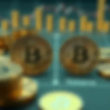 Graph showcasing the differences between coins and tokens