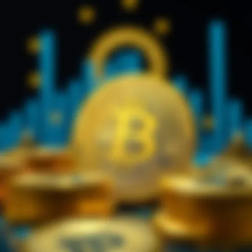 Conceptual representation of cryptocurrency and its key features