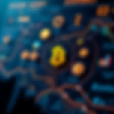 An infographic illustrating cryptocurrency ecosystem