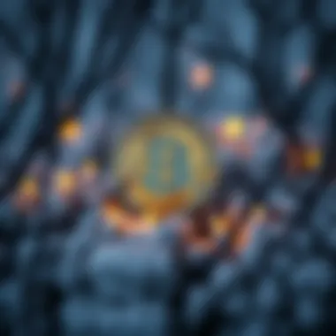 Conceptual image reflecting the complexity of cryptocurrency winter