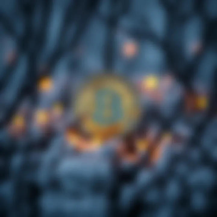 Conceptual image reflecting the complexity of cryptocurrency winter