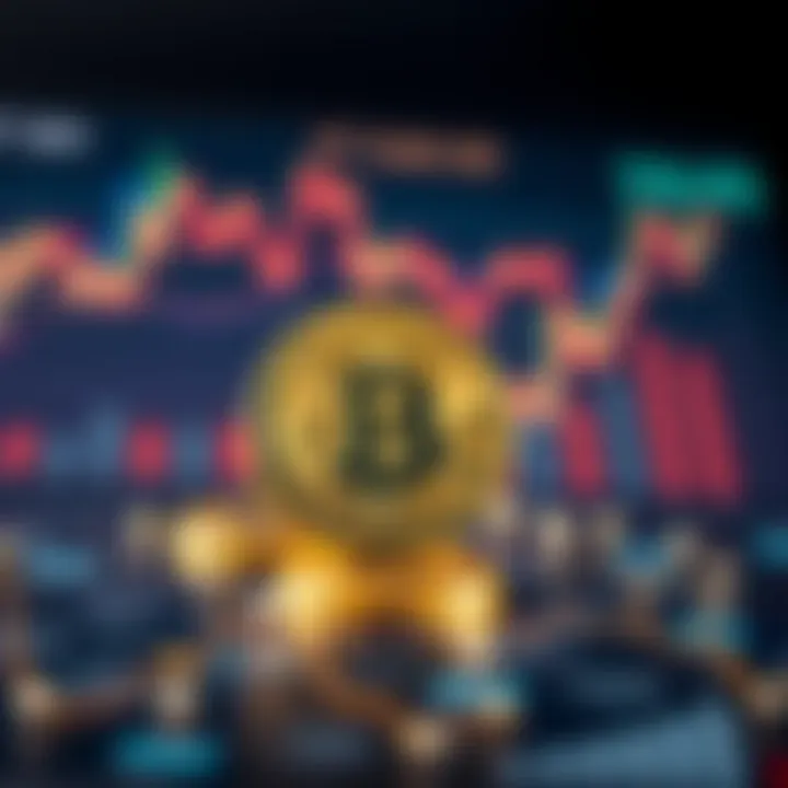 A graphical representation of cryptocurrency trends and statistics