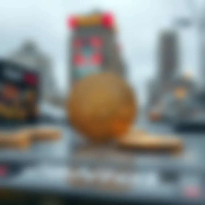 Conceptual image of cryptocurrency market trends