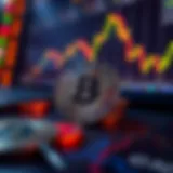 Conceptual illustration of cryptocurrency options trading