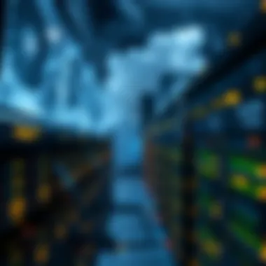 Illustration of cryptocurrency transaction flow in cloud mining