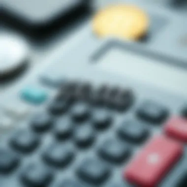 Calculator symbolizing currency conversion