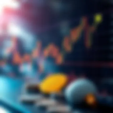 Financial graph depicting currency trends