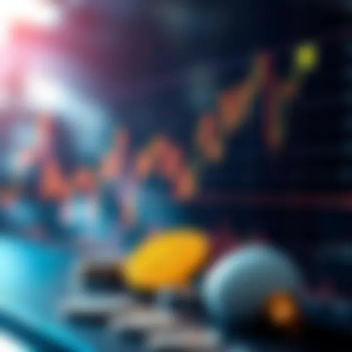 Financial graph depicting currency trends