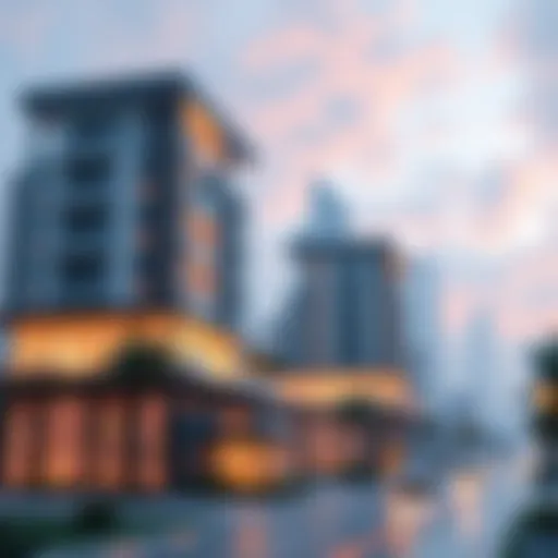 A futuristic representation of digital real estate in a virtual world