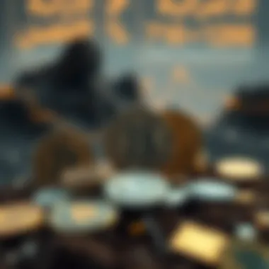 Diverse cryptocurrencies showcased in a digital landscape