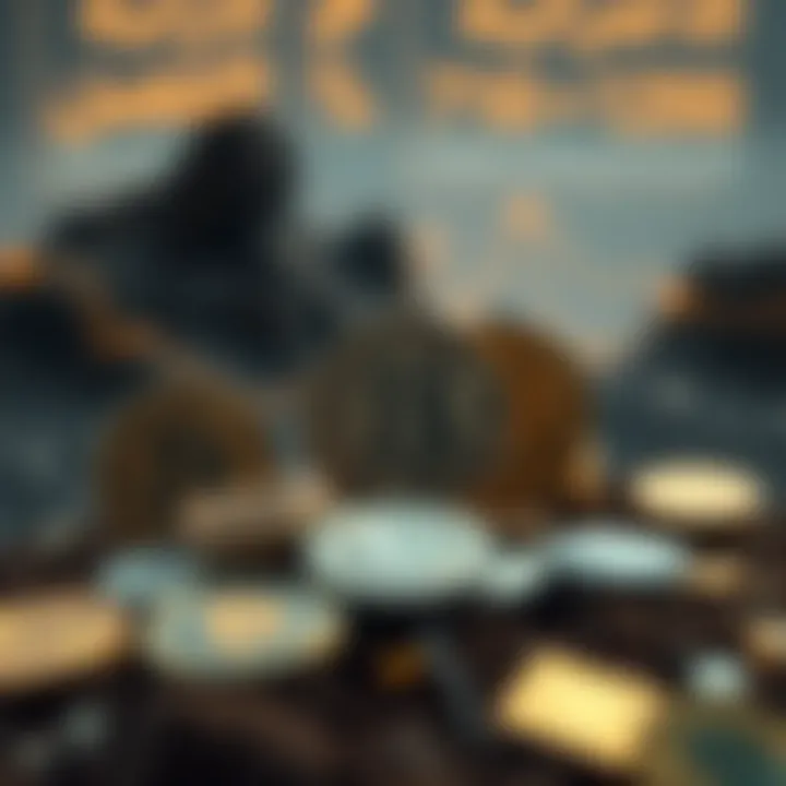 Diverse cryptocurrencies showcased in a digital landscape