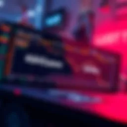 Dynamic interface of the platform showcasing trading features