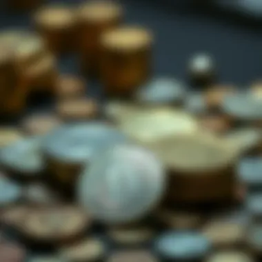 An elegant display of rare coins as investment pieces