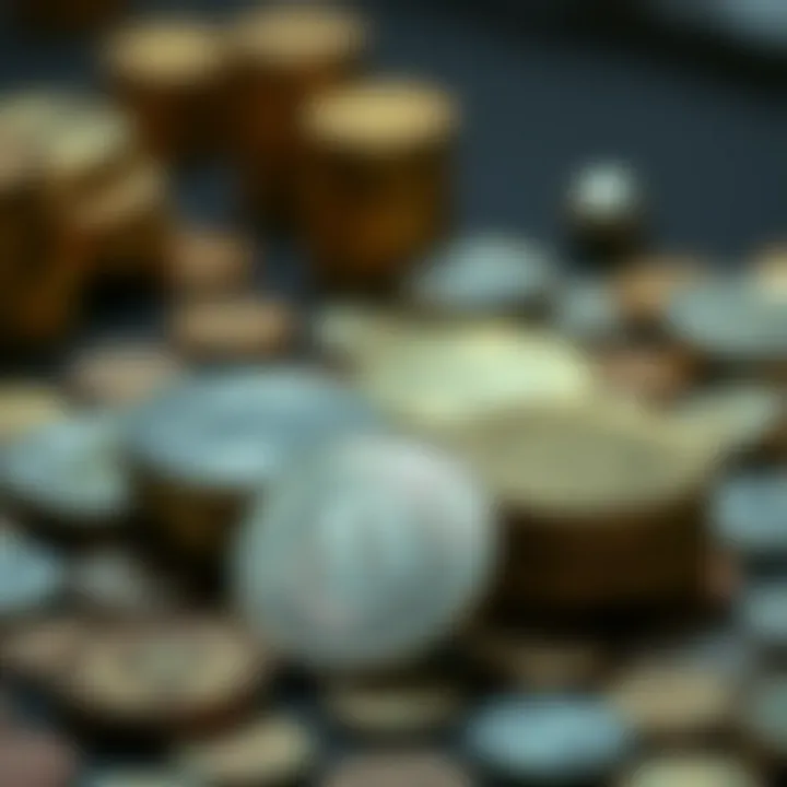 An elegant display of rare coins as investment pieces