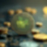 Conceptual illustration of ERC 1155 standard in blockchain