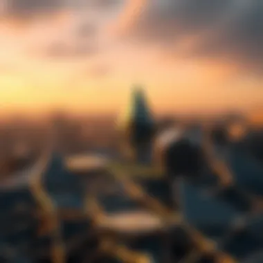 Conceptual representation of blockchain technology