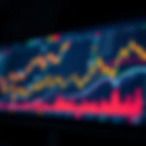 Intricate chart showcasing cryptocurrency market trends