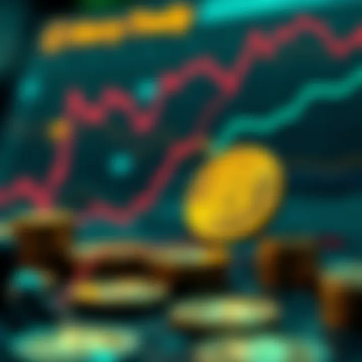 Graphical representation of cryptocurrency trends