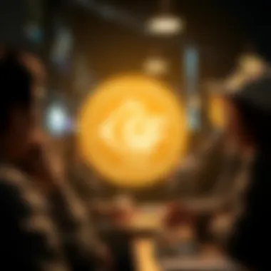 Community Engagement Surrounding GF Coin Community engagement illustration for GF Coin