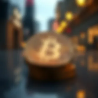 Illustration showing global economic influences on cryptocurrency