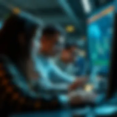 Investors analyzing crypto market trends